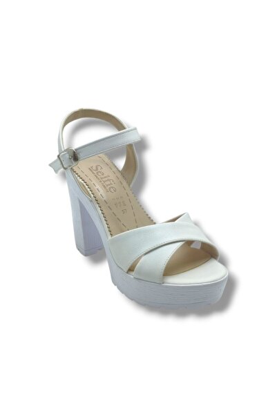 SELFİE 4280-26 Skin Cross Strap Platform Heel Fashion Women's Sandals(11cm)