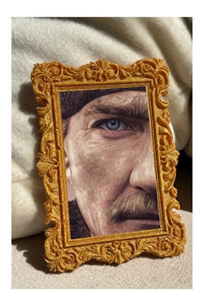 Minoart Atatürk Serisi Dikdörtgen Gold Magnetli + Yapıştırmalı Hediyelik Eşya...