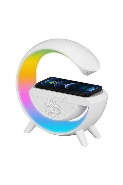 Vivendo RGB лампа с 15W безжично зарядно устройство, Bluetooth колонка и акум...