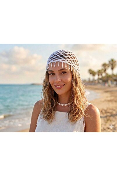 CLOVER JEWELRY Handmade Mesh Knitted Summer Beret – Hair Accessory, Beach Hat