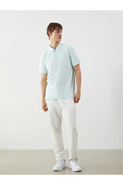 LC Waikiki Turquoise Polo Neck Men's T-Shirt