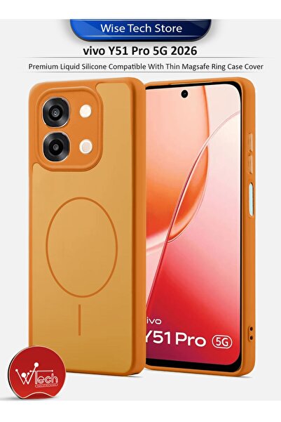 Wtech vivo Y51 Pro 5G 2026 SilkTouch Premium Matte Silicone Protective with T...