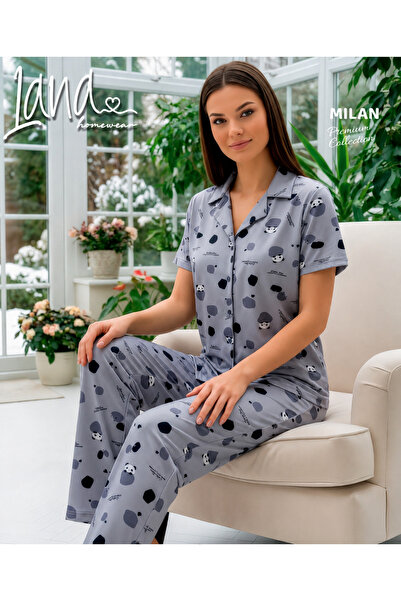 Muka Panda Pijama Takımı / Yumuşak ve Rahat Pijamalar