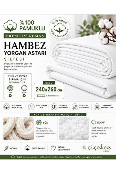 Çiçekce Home evinize renk katar Yorgan Astarı & Şiltesi & Kılıfı 100% Pamuk H...