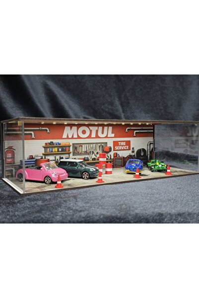 fabrikahşap Eco 1/64 Diorama Garaj Model Araba Standı Hotwheels Mini Gt Kolek...