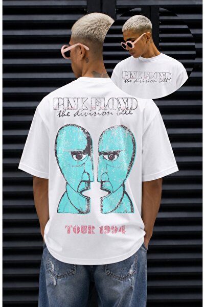 Fuddy Moda Unisex majica sa printom na leđima Pink Floyd turneje 1994, oversi...