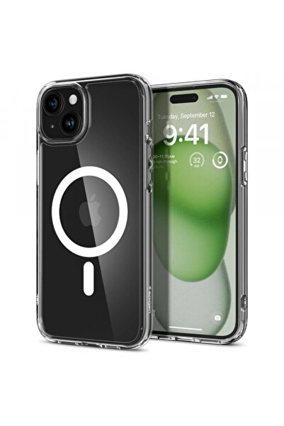 Spigen MagSafe калъф за Apple iPhone 15, Spigen, Ultra Hybrid, Бял ACS06802
