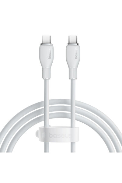 Baseus Cablu Date si Incarcare USB-C - USB-C Pudding, 100W, 1.2m, Alb P103557...