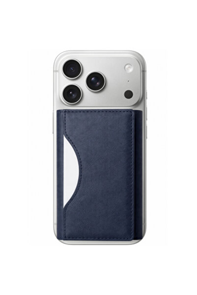Bibilel Portofel MagSafe, Portofel triplu, Bleumarin