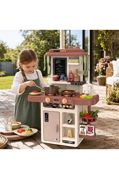 Generic 42 Pcs Abs Pretend Play Kitchen Set Sound Light Running Water Cooking...