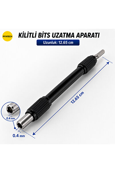 PİYATECH Profesyonel Manyetik Vidalama Bits Uç Tutucu Kilitli Uzatma Aparatı ...