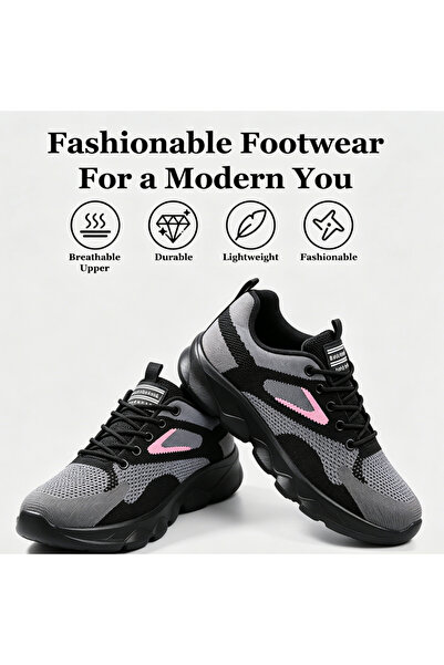 SOSENFER Women's Outdoor Shoes, Breathable Jogging Shoes With Fashionable Sof...