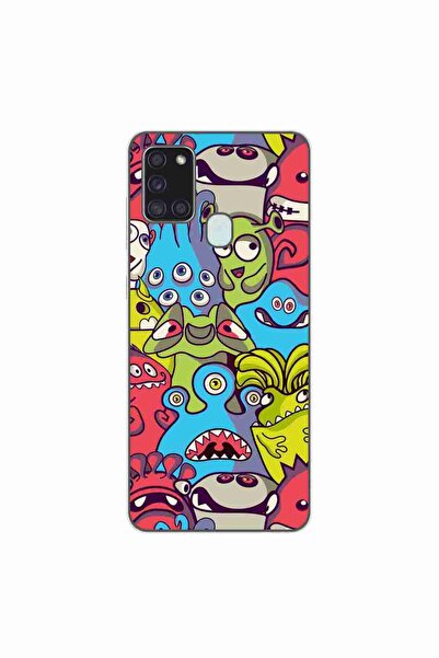 OEM Husa compatibila cu Samsung Galaxy A21s Silicon Gel Tpu Model Squishi Mon...