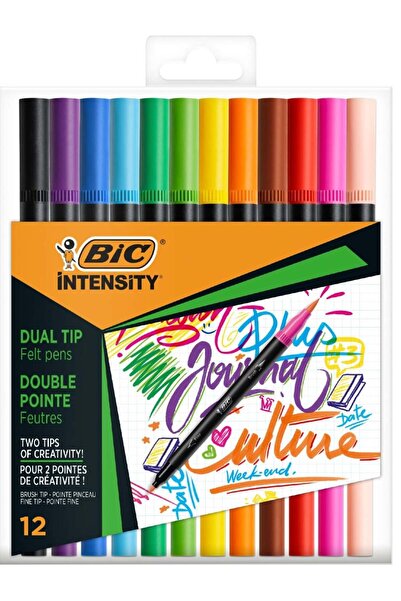 Bic Set 12 markere de colorat cu dublu varf, Bic, Intensity
