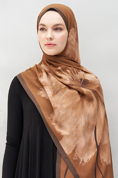 Madame Polo شال كوزموس بنمط تينسل - برتقالي