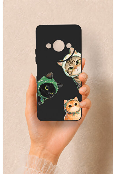 Vip Case Redmi A3 Uyumlu Kedi Ekibi Desenli Silikon Kılıf