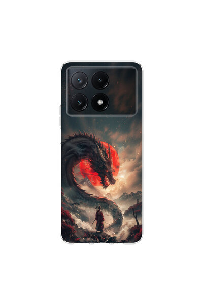 PPKin حافظة شفافة متوافقة مع Poco X6 Pro بتصميم Samurai 3