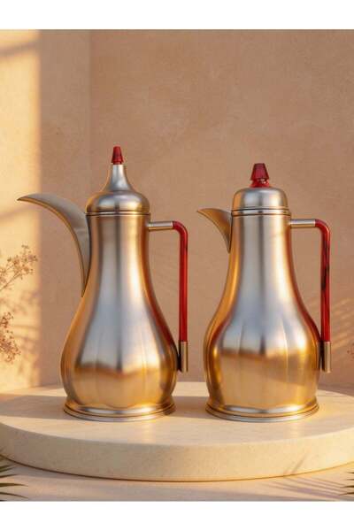 RAZ Deluxe Kahwa & Tea Flask Set – Premium Stainless Steel with Elegant Handle