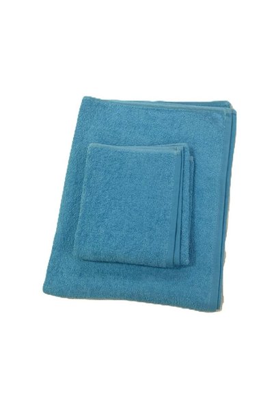 Ağcabay Tekstil Ultra Luxury 100% Cotton Double Turquoise Face Towel (90X50) and Bath Towel (90X150) Set