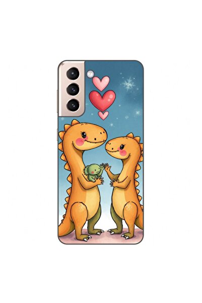 OEM Husa compatibila cu Samsung Galaxy S21+ Plus Silicon Gel Tpu Model Dino C...