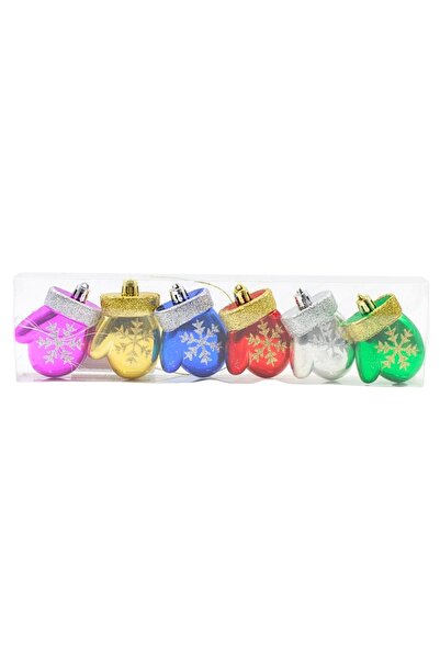 Gift Design Set de 6 decorațiuni colorate pentru mănuși, cu fulgi de zăpadă, ...