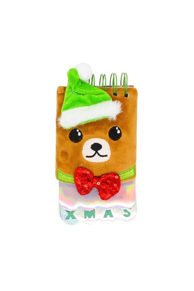 Gift Design 3D тефтер, Плюшено мече с шапка, плюшена корица, 120 страници, сп...