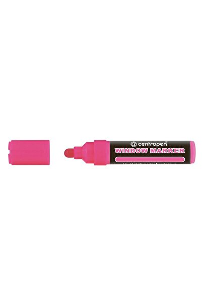 CENTROPEN Marker cu cretă lichidă roz neon, vârf rotund 2-15mm, 9121