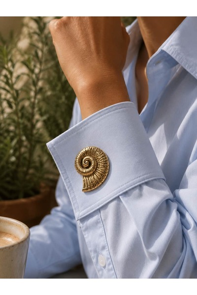 Meiloras Spiral Muse Gold Düğme Aksesuarı/ Button Cover - Tek Adet / Single