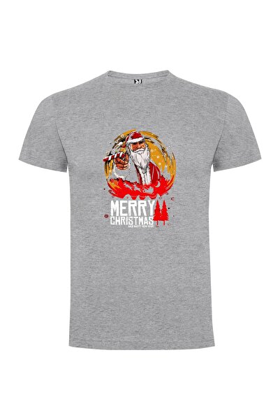 iLovePrints Gun-Toting Yuletide Icon Tshirt