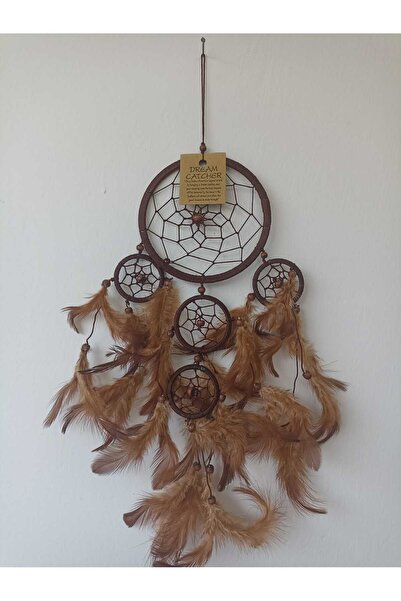 kapadokyahediyelik Renkli Tüylü Küçük Boy Düş Kapanı (Dream Catcher) Duvar Sü...