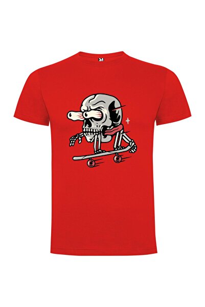 iLovePrints Skull Skateboarder Aesthetic Tshirt