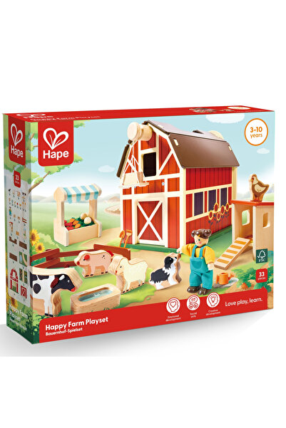 Hape Jucarie - Ferma Happy Farm varsta 3 ani+,6 ani+