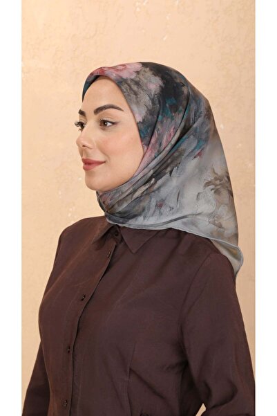 locella Soft Pamuk Eşarp Gri Siyah