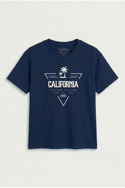 Hafico تي شيرت مطبوع عليه California Vintage للأولاد/البنات