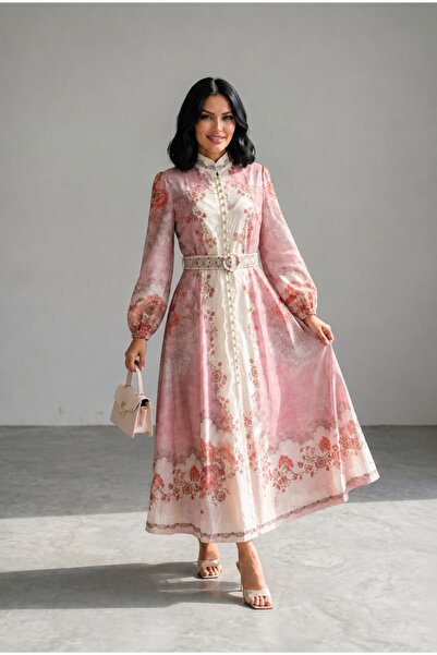 Mazelf Baby&Kids Wear Zmr Detailed Vintage Garden Belted Dress
