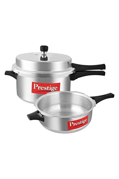 Prestige قدر ضغط شهير مع غطاء سعة 7.5 لتر ووعاء ضغط بدون غطاء سعة 3.5 لتر |  ...