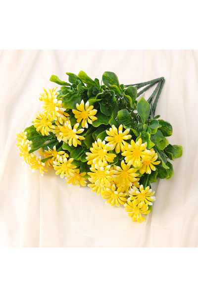 Choice3 Yellow Daisy Artificial Flowers Bouquet 33cm Fake Plants for Home Dec...