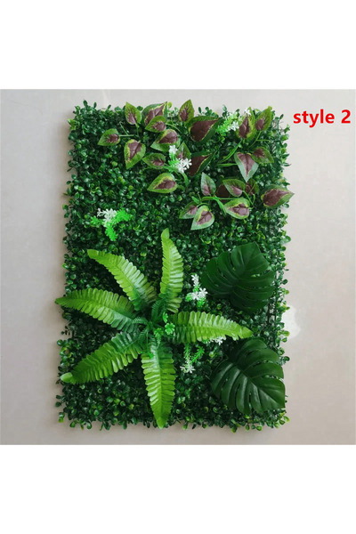 Choice3 جدار نباتات اصطناعية أخضر طراز 2 لتزيين خلفية المنزل وديكور الباب وحد...