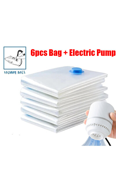 Choice7 30x50cm 6PcsBag-Electric Pum 6PCS Vacuum Bag With Valve or Pump for C...