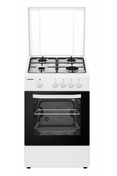 Heinner HFSC-SME50WH 50x55 εκ. Ελεύθερης τοποθέτησης κουζίνα υγραερίου, 4 εστ...