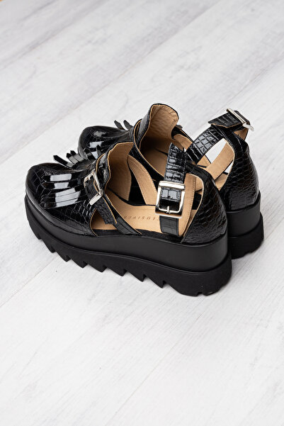 exclusives.ro Pantofi Amur - Croco Black