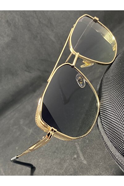 Sunglasses Ochelari de Soare Premium Aviator Geometric cu Protecții Laterale ...