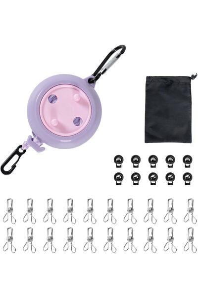 Arabest 10M Extendable Non-Slip Clotheslines Set with 10PCS Fixed buckles, 20...