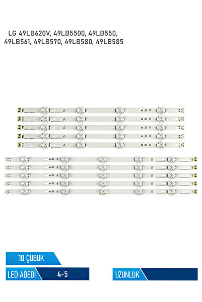 LG 49LB620V 10 Parça 49 inc Tv Led Bar