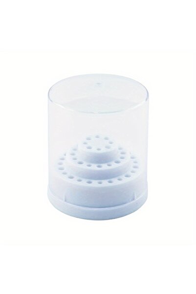 Choice3 White Various Styles 48 Holes Acrylic Nail Drill Bits Holder Empty St...