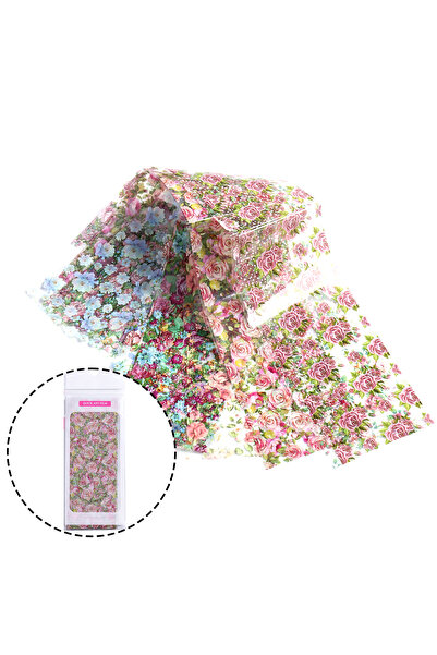 Choice8 SHK-02 10pcs Vintage Blending Spring Flowers Nail Art Foil Transfer S...