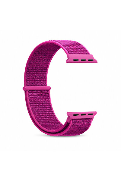 HYPERSOFT Apple Watch 3-4-5-6-7-8-9-10-Se Tüm Serilerle Uyumlu Bez Kumaş Spor...