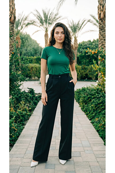 LY LEYO TEKSTİL Palazzo Trousers Set of 3