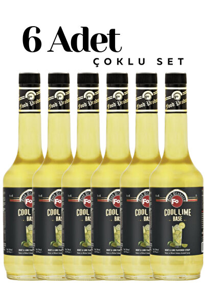 FO Nane ve Misket Limonu Aromalı Baz Şurup 700 ml x 6 Adet Cool Lime Base