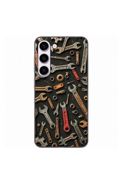 OEM Θήκη συμβατή με Samsung Galaxy S23 από σιλικόνη gel TPU με σχέδιο μηχανικ...